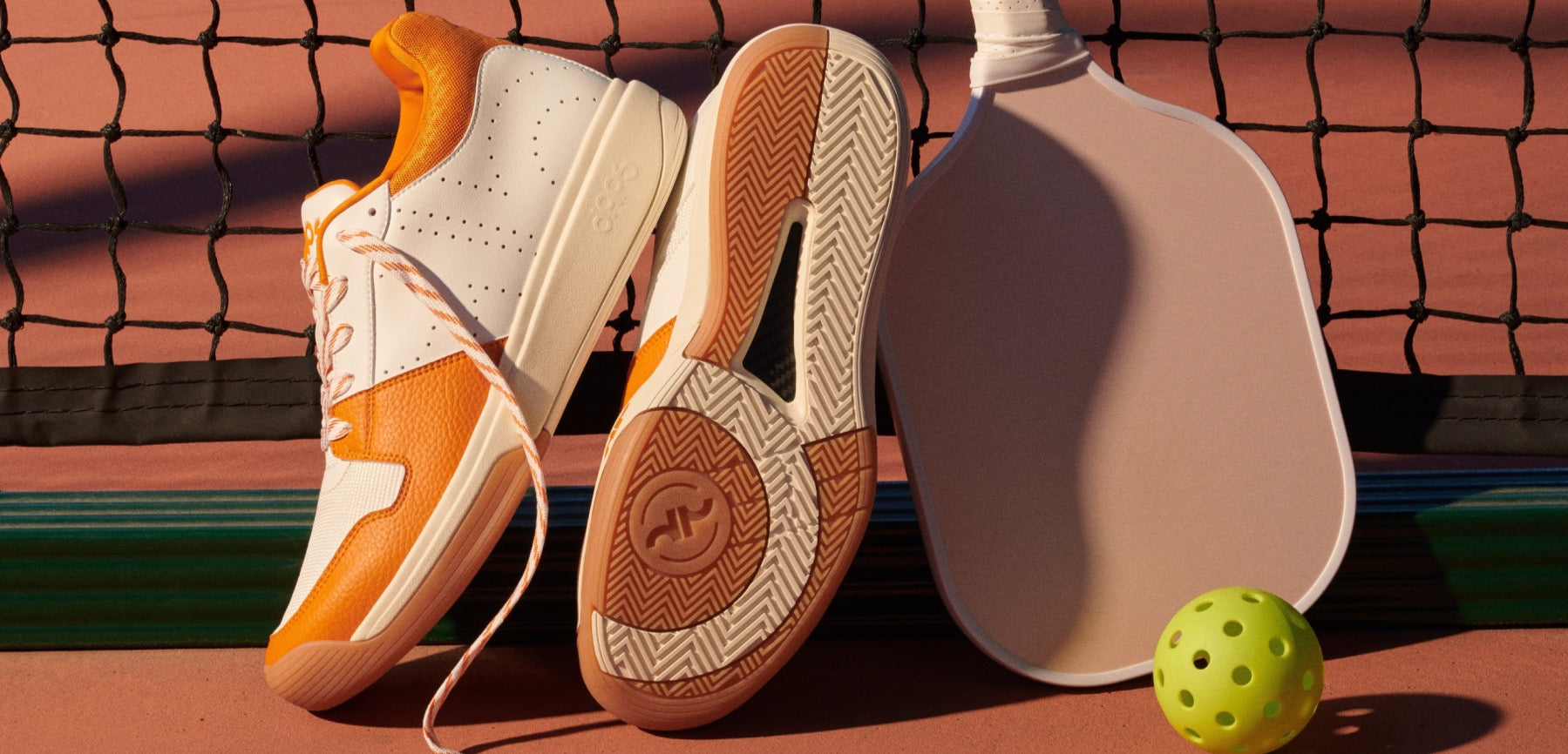 DAPS DESI pickleball shoes in Burnt Orange — bold, court-ready colorway for men and women.