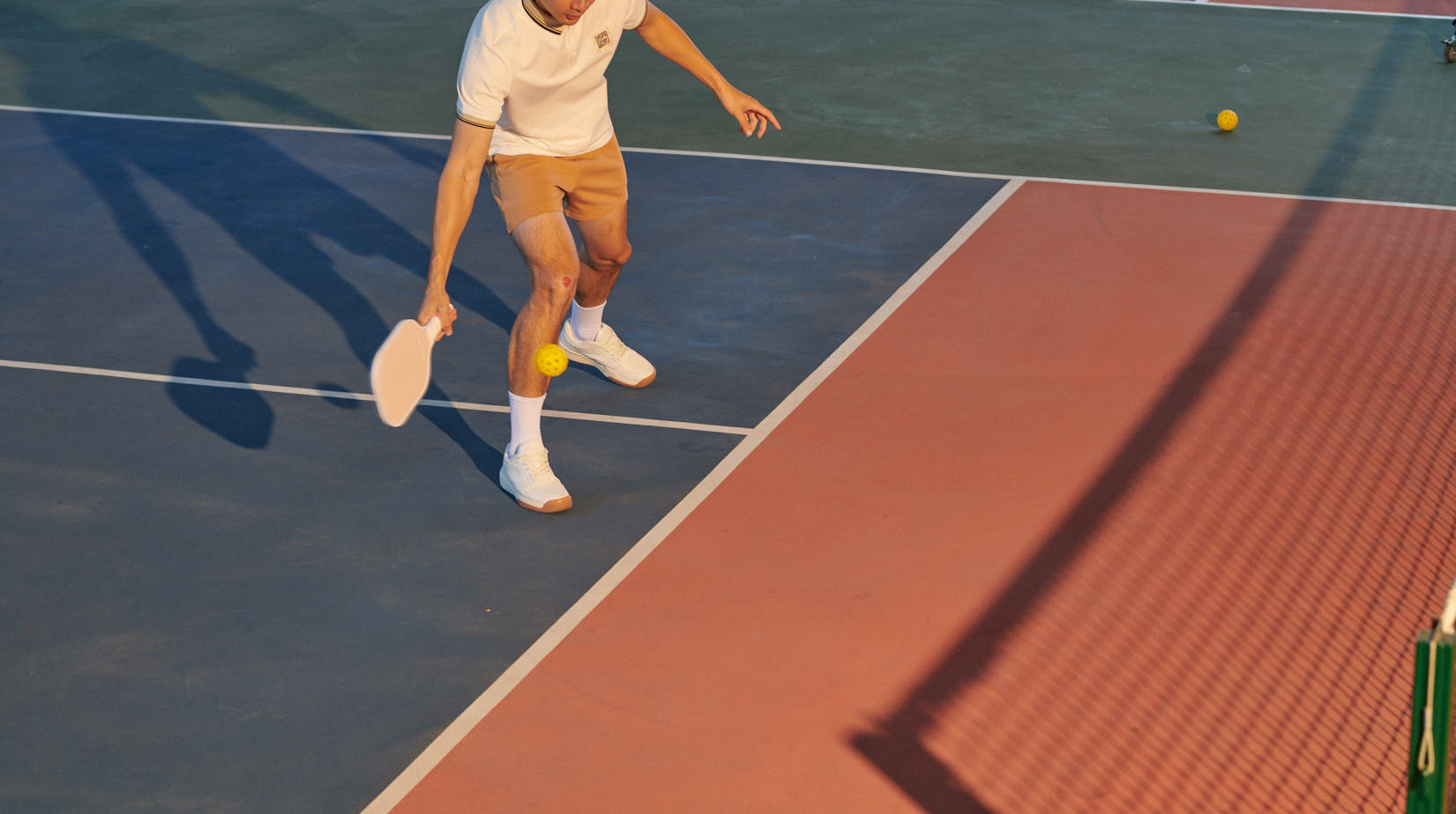DAPS DESI pickleball shoes in Cream/White — minimalist OG colorway with full pickleball engineering.