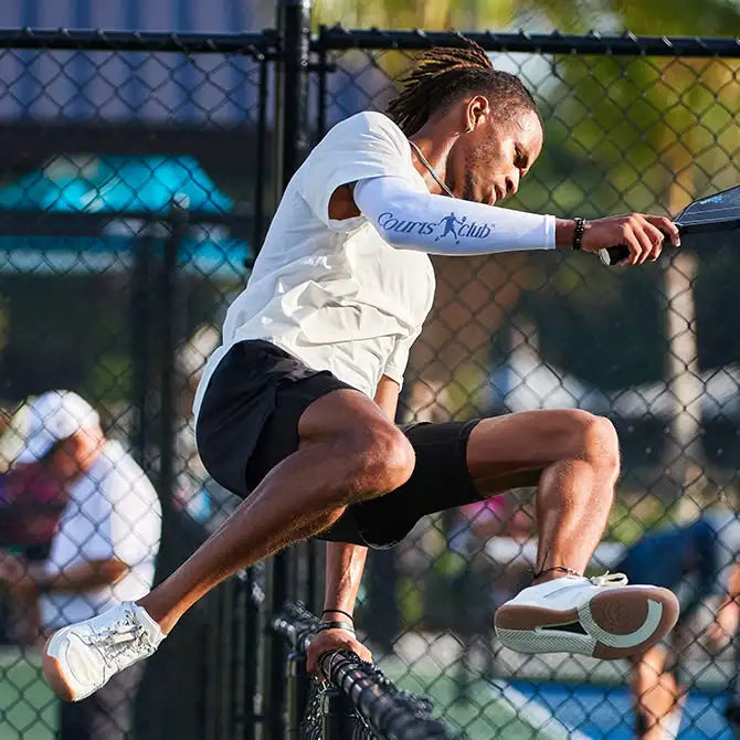 Pickleball MLP and PPA Player Jordan Chrysostom wears DAPS Pickleball Shoes