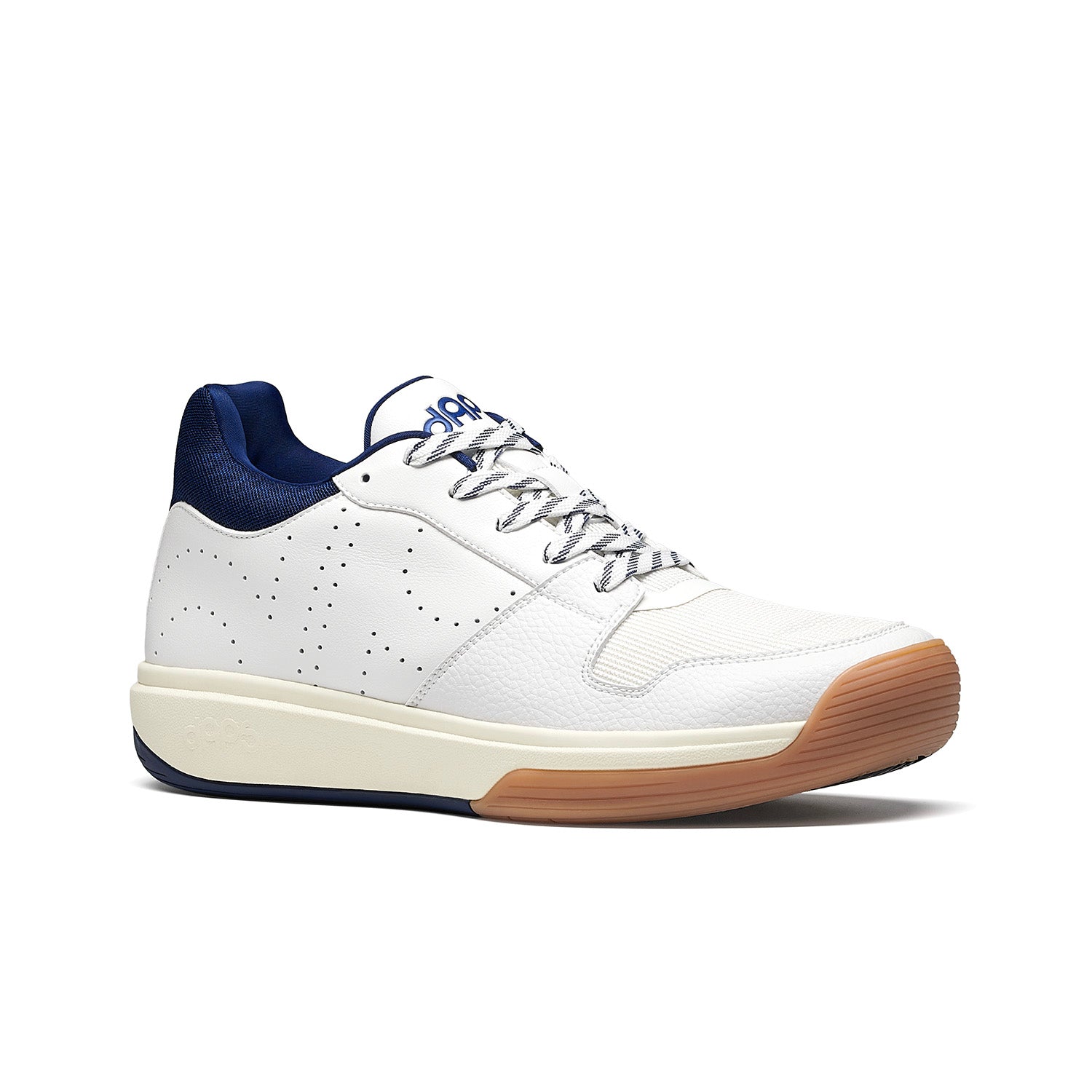 Men’s DAPS DESI Mid in Navy and White – performance pickleball shoe engineered for agility, control, and court stability.
