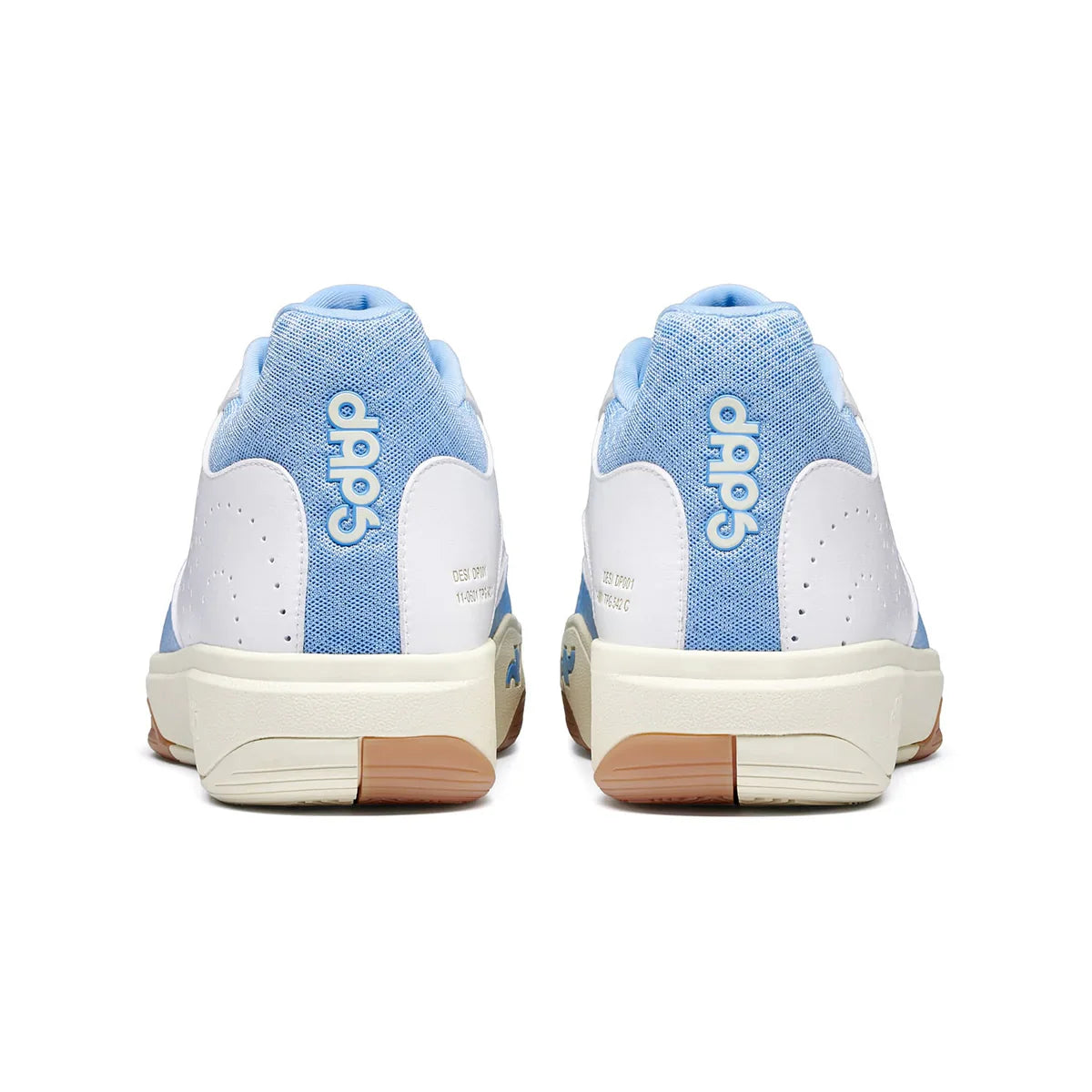 Rear view of Men’s DAPS DESI Mid pickleball shoes – structured heel for balance, durability, and lockdown fit during fast play.